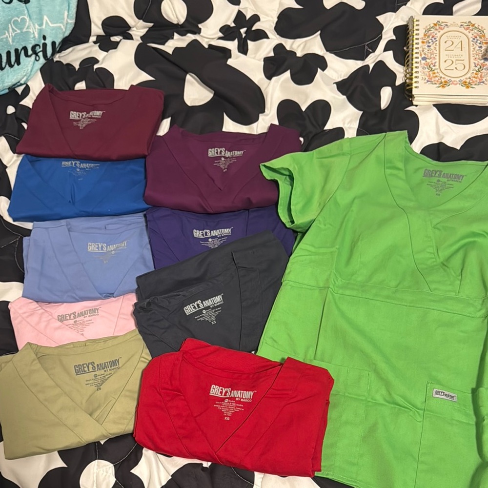Grey's Anatomy Scrub Tops - Vibrant Color Collection